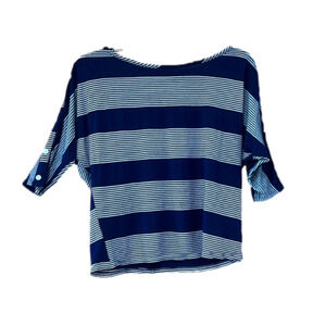 Forever 21 Blue White Striped Shirt Small